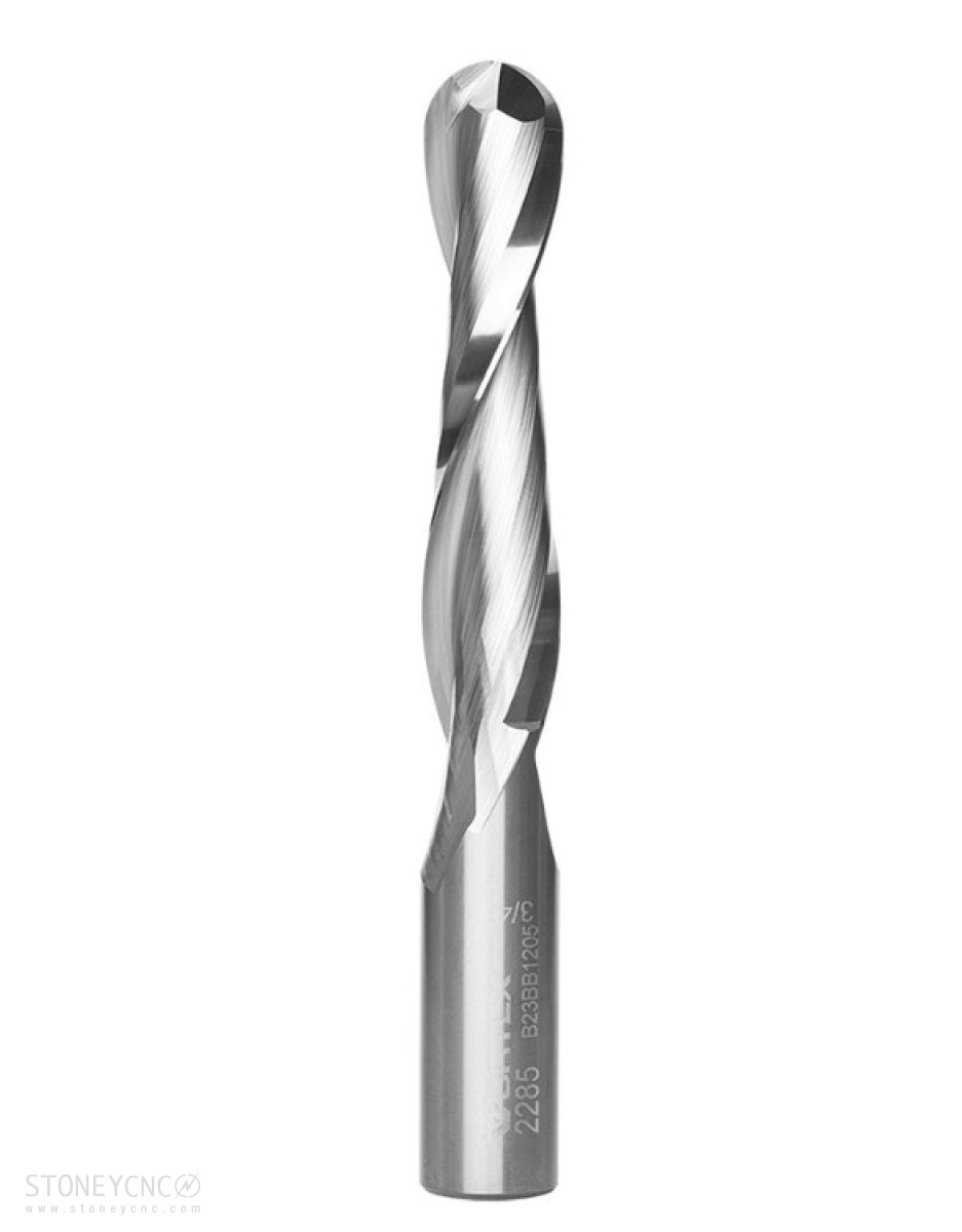 2200 Series. Two Flute Upcut Ballnose Spiral - 10.00mm
