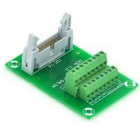 IDC Male Header Connector Breakout Board - Terminal Block. 2 x 8 IDC 16